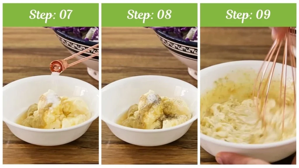 Preparing the Joanna Gaines Coleslaw