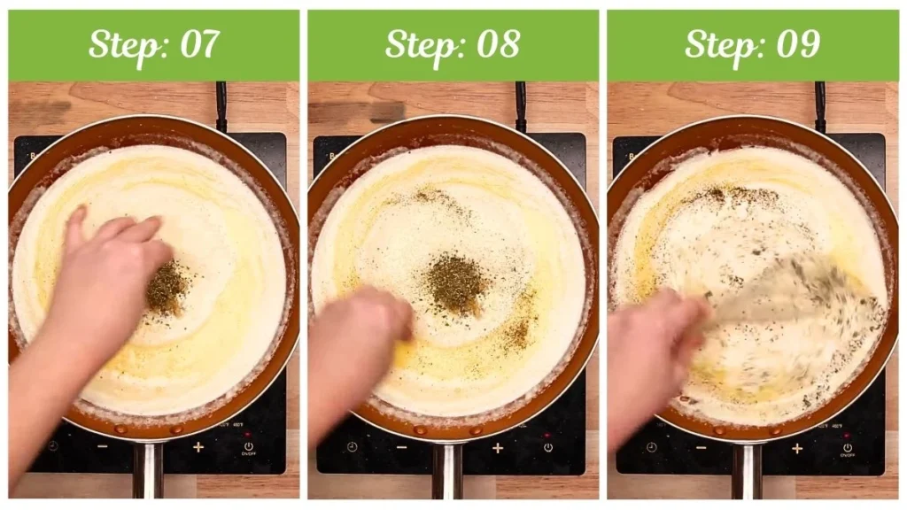 Preparing the Joanna Gaines Alfredo Sauce