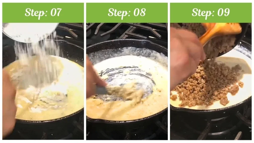 Preparing the Joanna Gaines Biscuits and Gravy