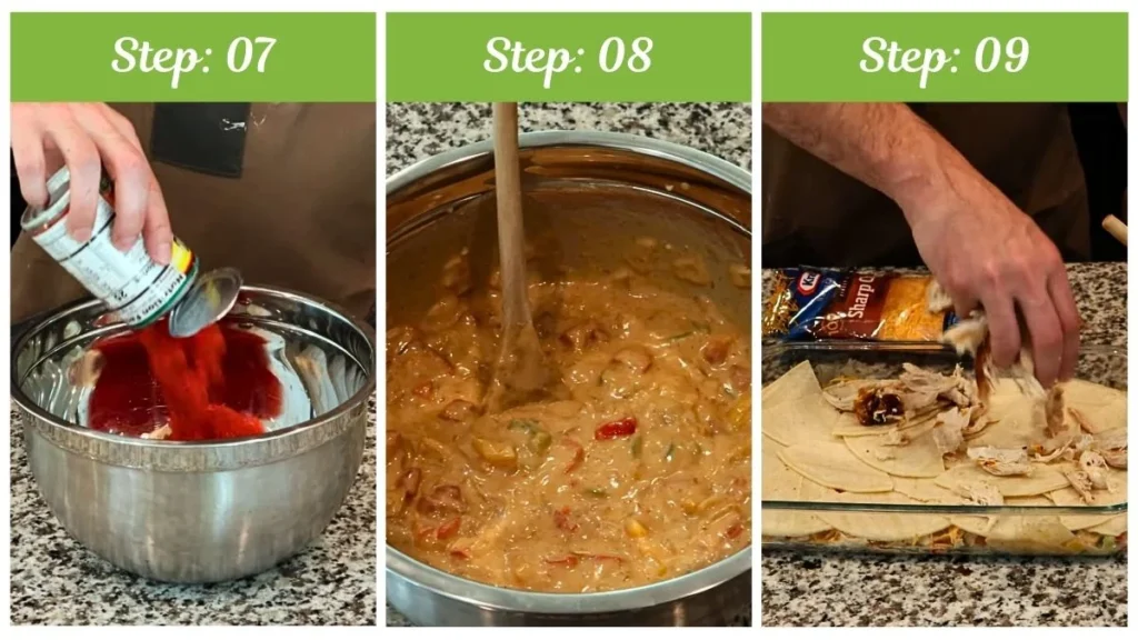 Preparing the Joanna Gaines King Ranch Chicken Casserole