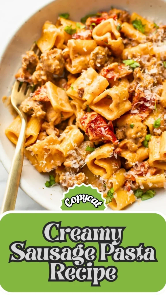 Copycat Creamy Sausage Pasta Recipe