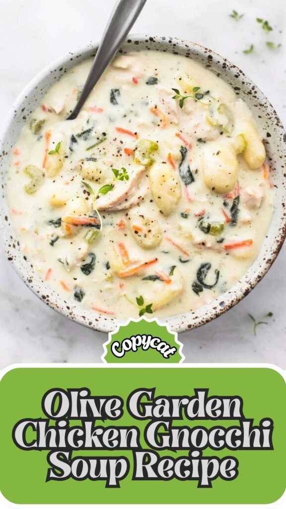 Copycat Olive Garden Chicken Gnocchi Soup Recipe