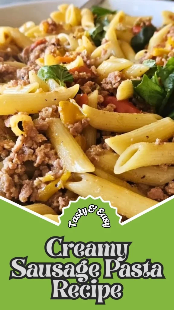 Tasty & Easy Creamy Sausage Pasta Recipe