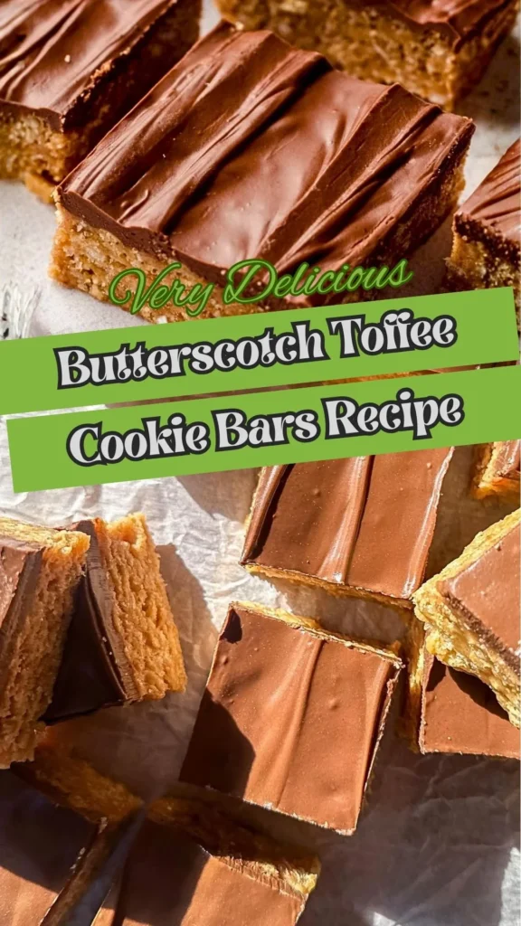 Butterscotch Toffee Cookie Bars