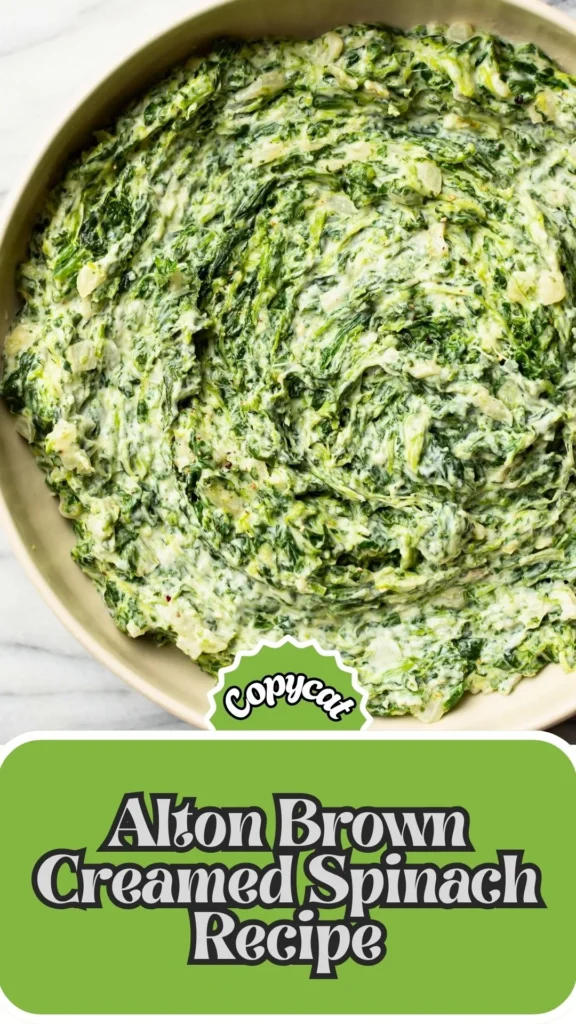 Copycat Alton Brown Creamed Spinach Recipe