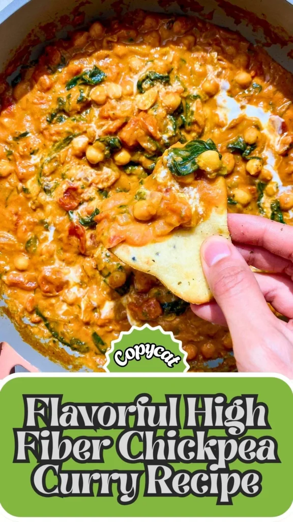 Copycat Flavorful High Fiber Chickpea Curry Recipe