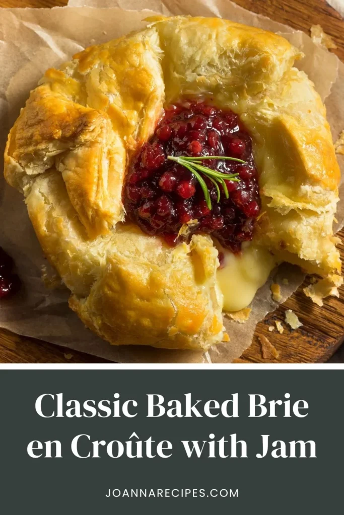 Classic Baked Brie en Croûte with Jam