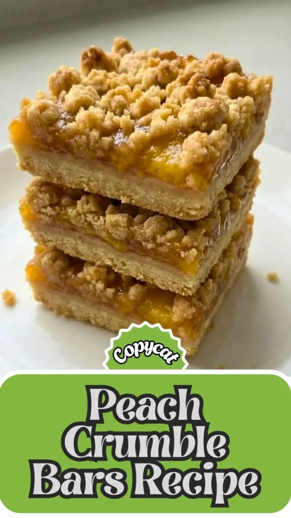 Copycat Peach Crumble Bars Recipe