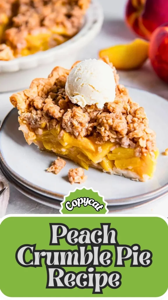 Copycat Peach Crumble Pie Recipe