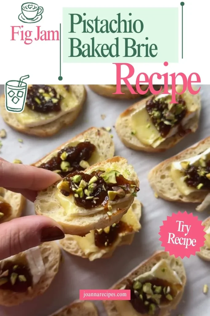 Fig Jam & Pistachio Baked Brie (or Bites)